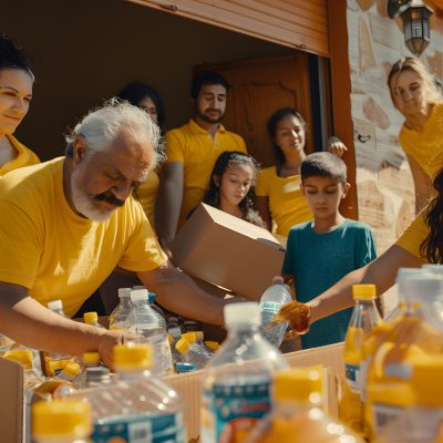 group-people-with-yellow-shirts-that-says-water